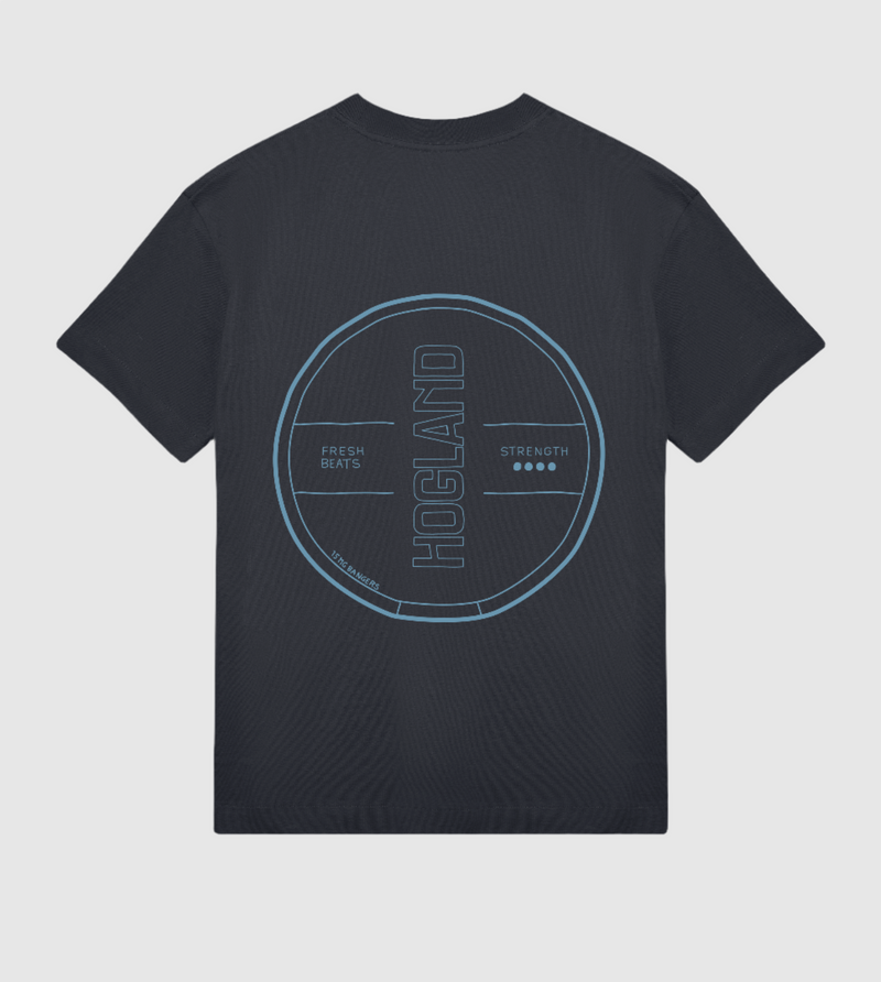 Snus T-Shirt (Off Black & Soft Blue)